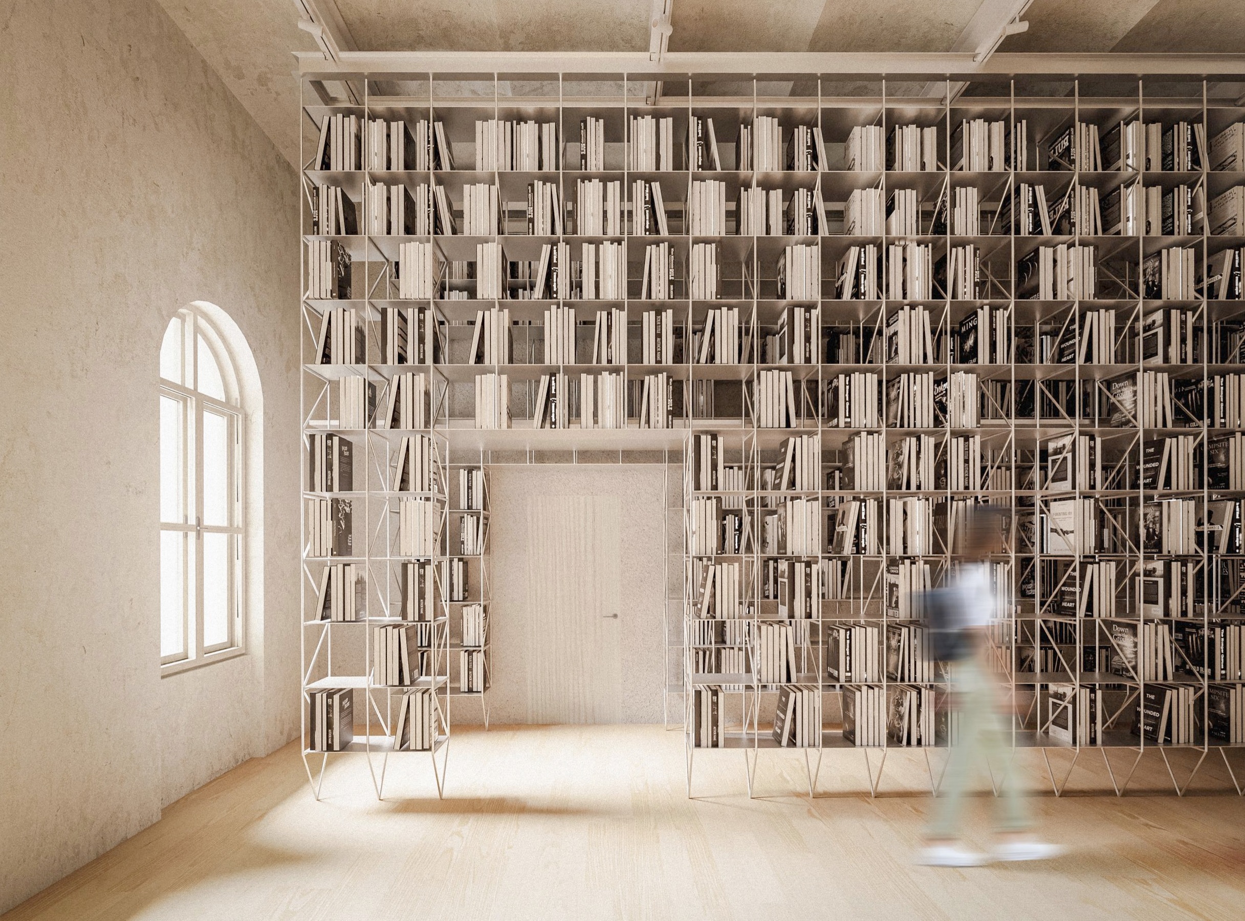 Architektonický návrh riešenia interiérov knižnice